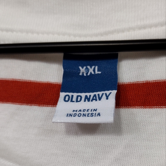 NWT Old Navy EveryWear Tie-Front Top Women's XXL White Red Retro 90s Y2K Casual - Picture 9 of 11